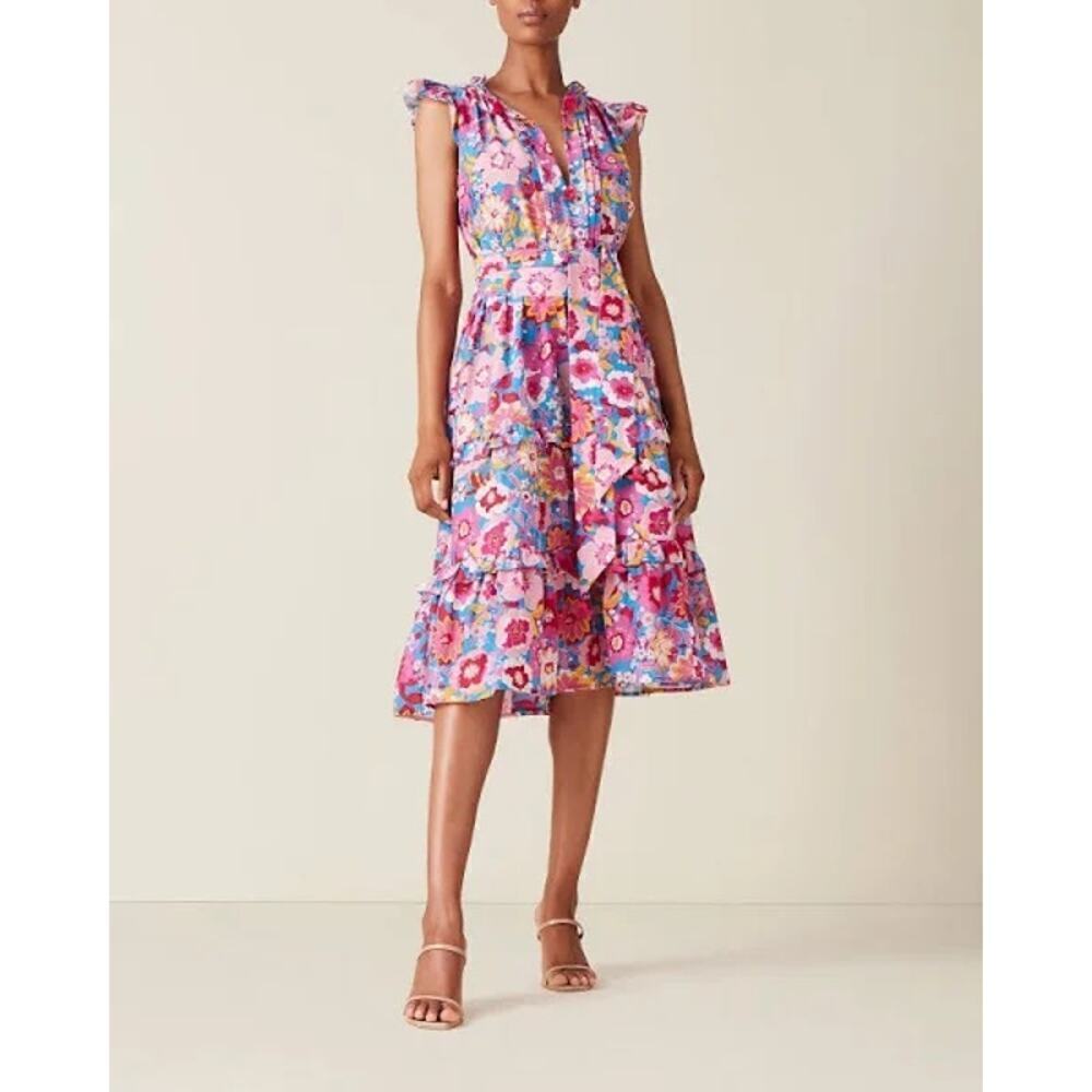 Figue Pippa Floral Tiered Ruffle Dress Size XL